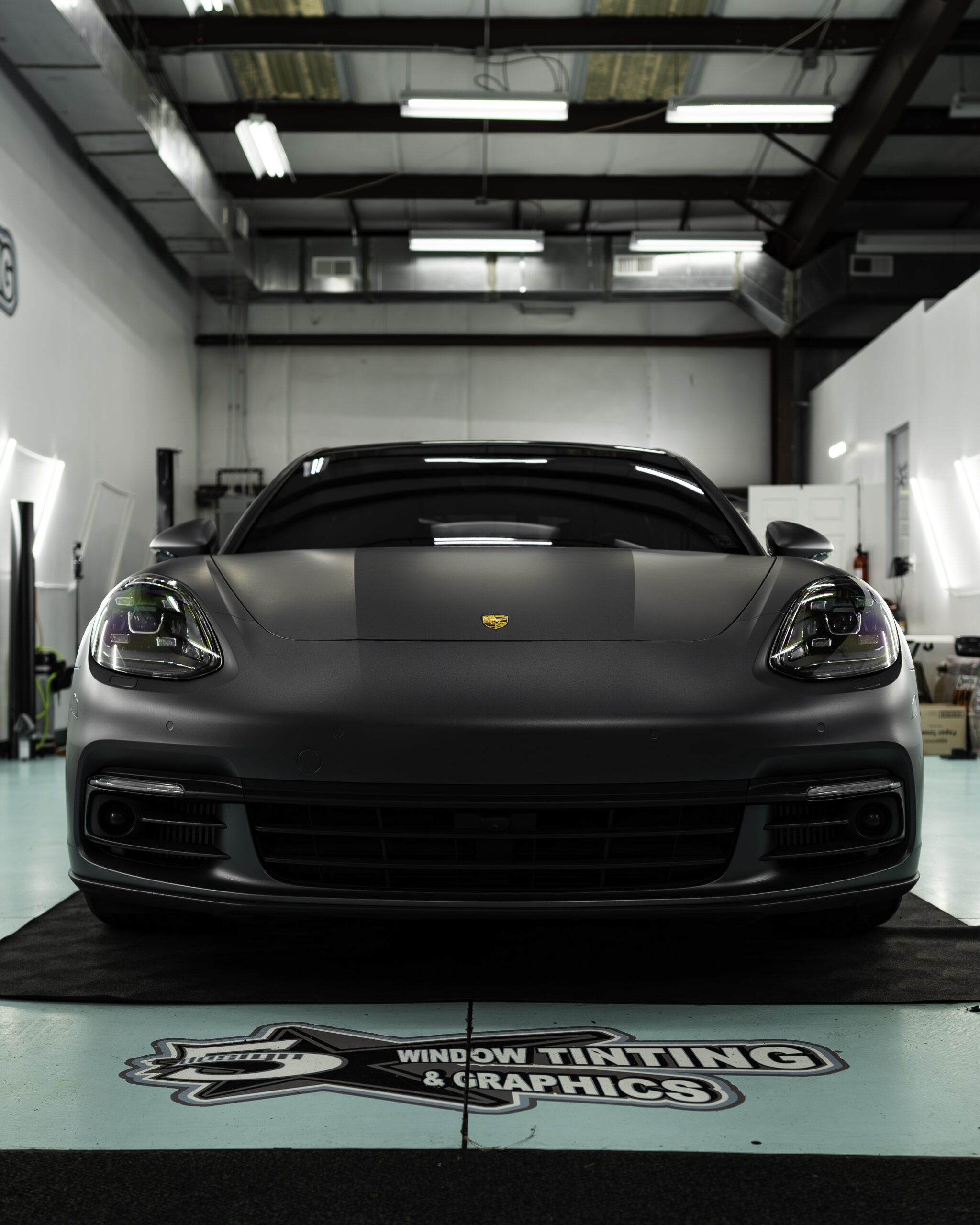 porsche car vinyl wrap front
